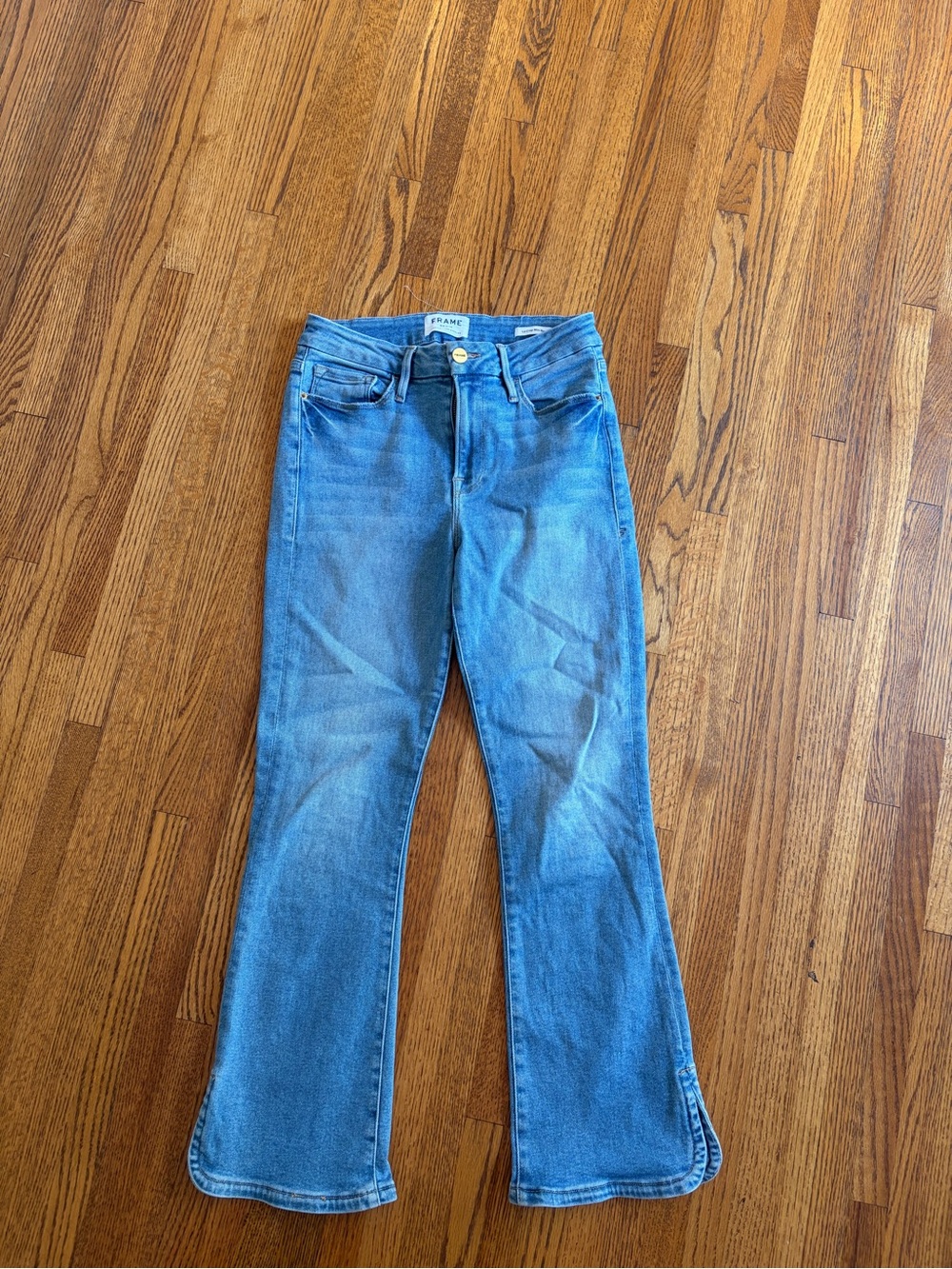 Frame Denim Light Blue Flare Jeans
